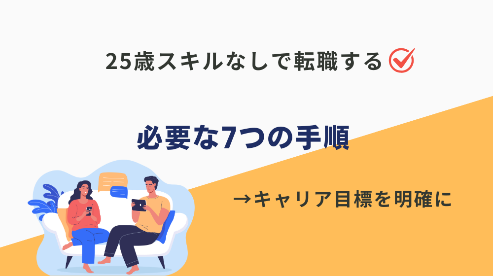 25歳スキルなしの転職でやるべきこと！必要な7つの手順