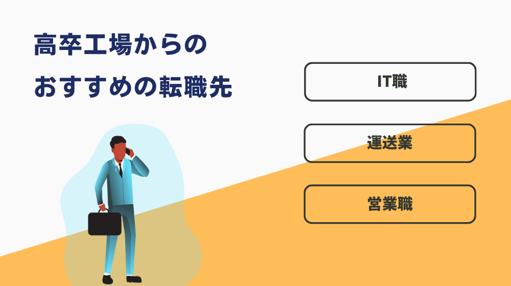 【辞めたい人必見】高卒工場からのおすすめの転職先