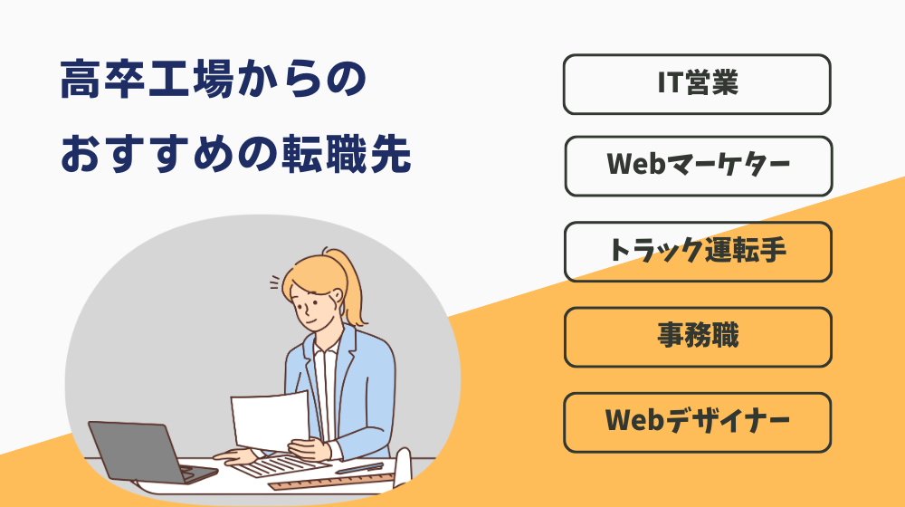 高卒工場からのおすすめの転職先（学歴関係なし）