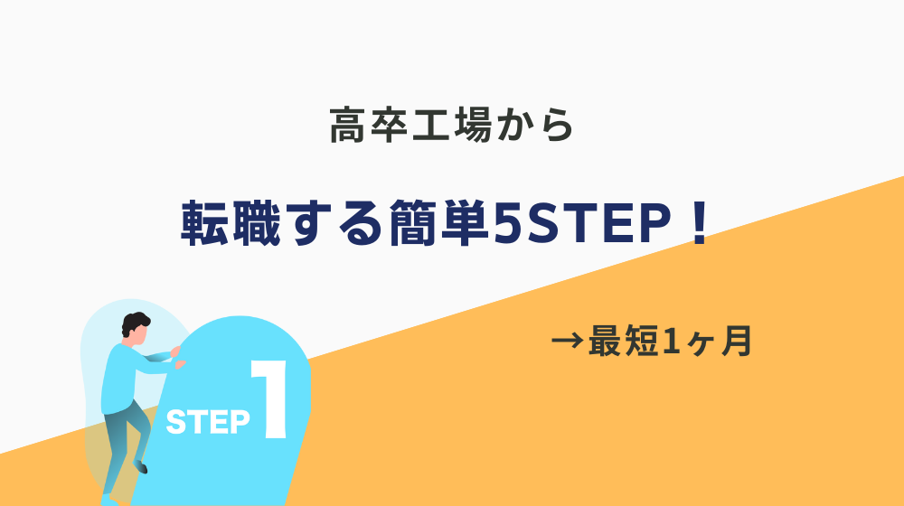 高卒工場から転職する簡単5STEP！（最短1ヶ月）