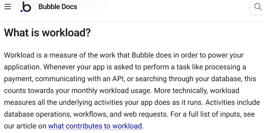 Bubble公式マニュアル ワークロード（従量課金）の仕組み解説