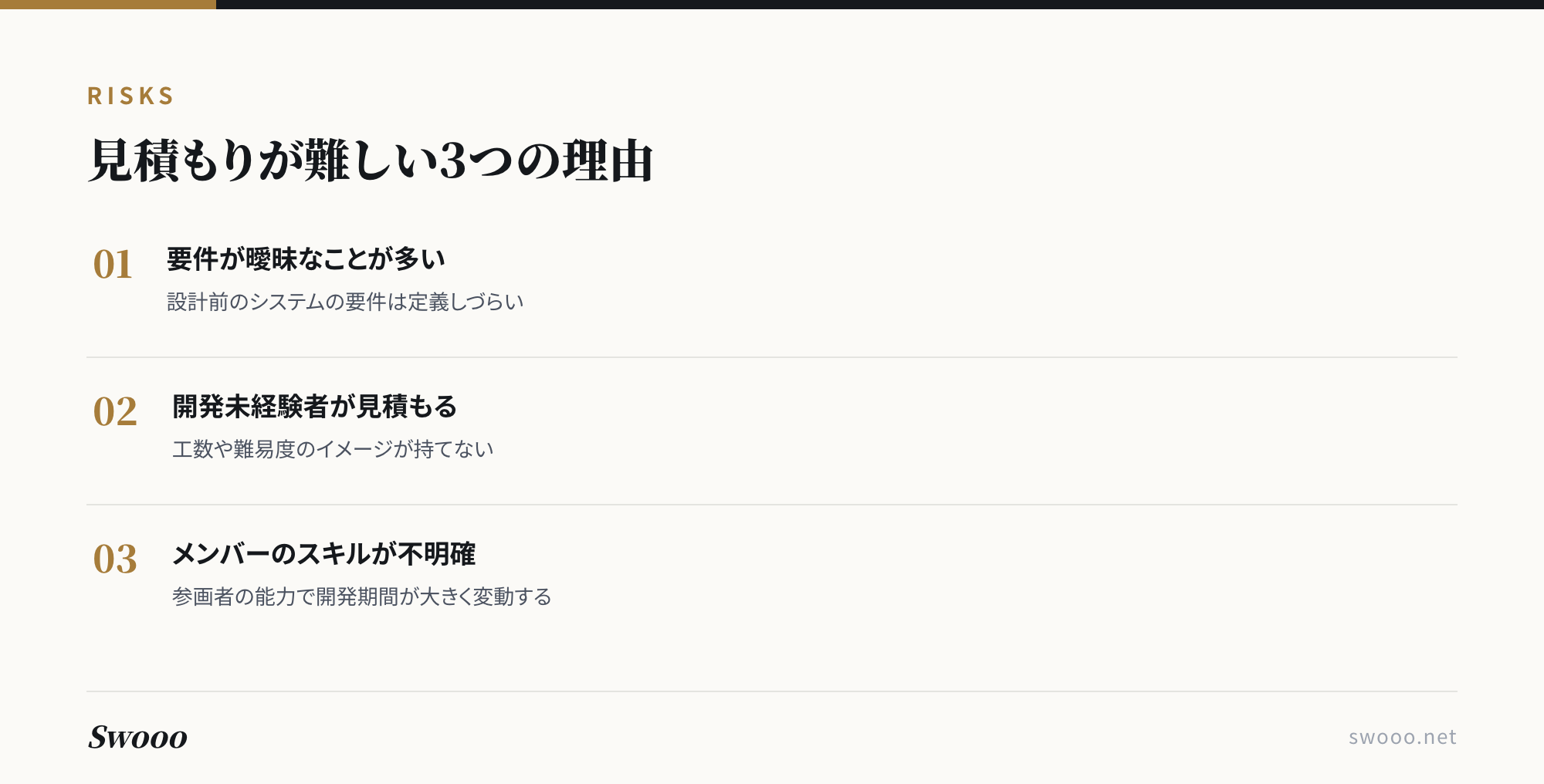 図解: システム開発の見積もりが難しい3つの理由