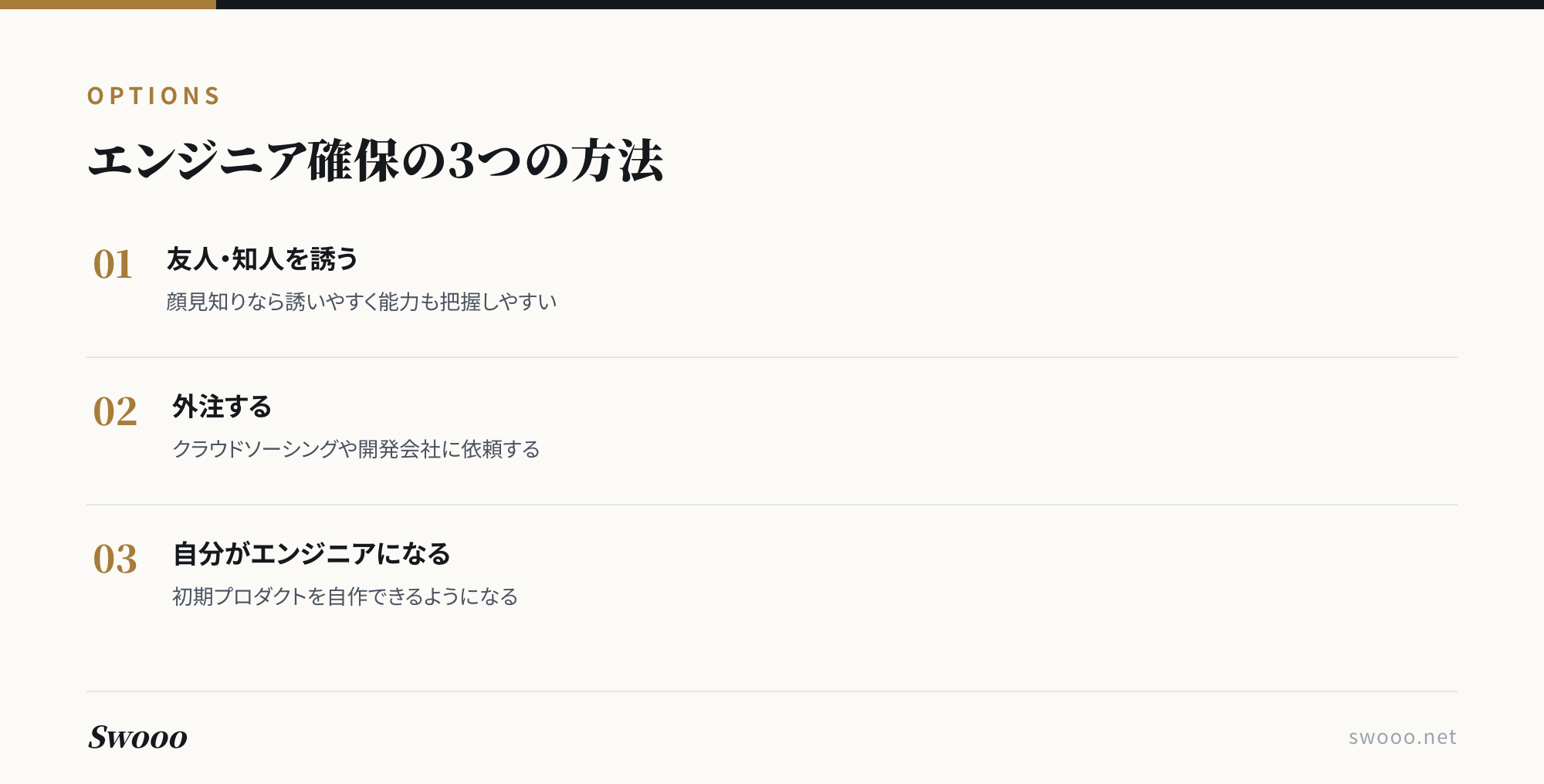 図解: エンジニアがいない時の対処法3つ